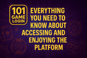 101 game login interface on desktop and mobile showcasing secure access and gaming library