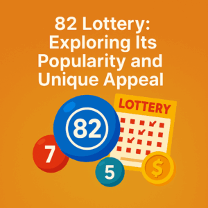 82 lottery online platform with digital number draws and players checking results on mobile devices.
